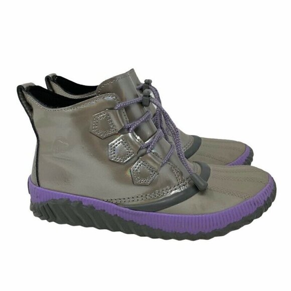 Sorel Out N About Ankle Duck Boots Metallic 5 - Picture 1 of 9